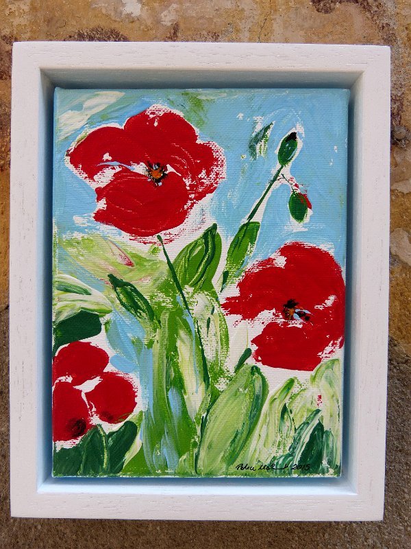 Mohnblumen 1 2015 20x15 Acryl auf LW, SOLD